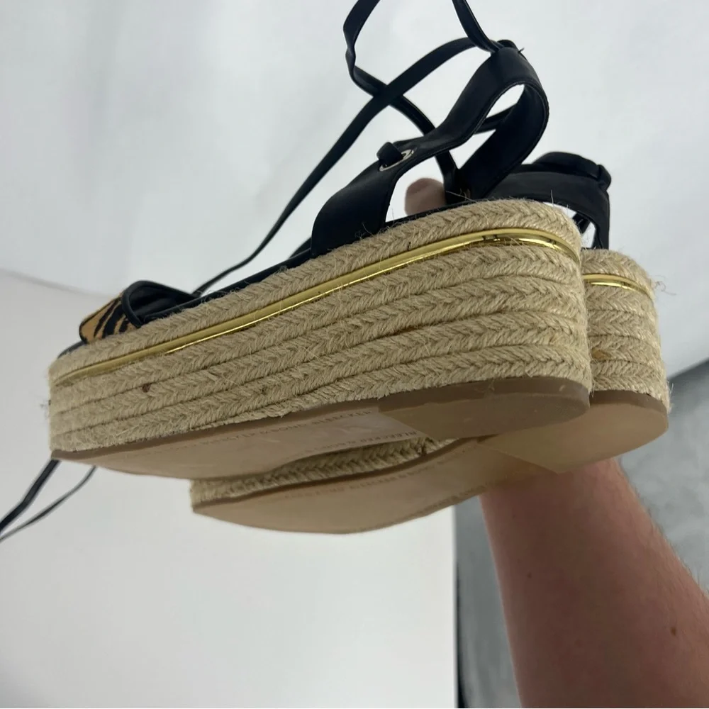 Bleecker & Bond Espadrille Platform Sandals with Ankle Wrap